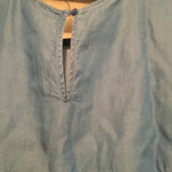 Michael Kors Chambray tie front short sleeve blouse - Picture 5 of 5